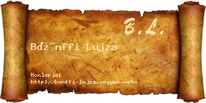 Bánffi Lujza névjegykártya